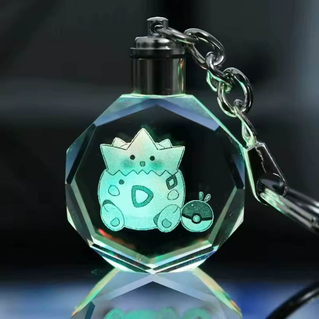Llavero de Cristal 3D con Luz LED