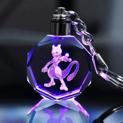 Llavero de Cristal 3D con Luz LED