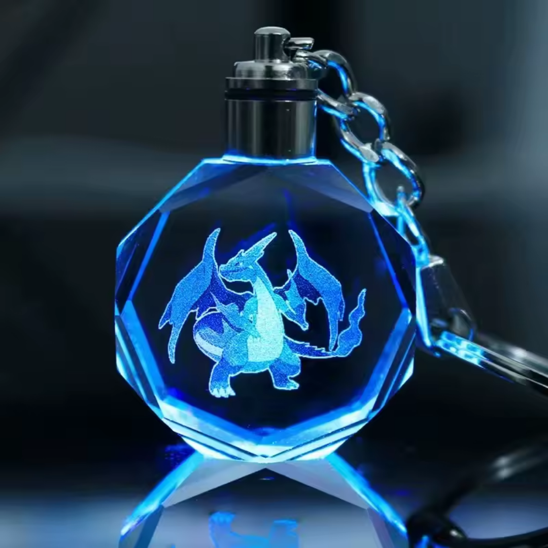 Llavero de Cristal 3D con Luz LED