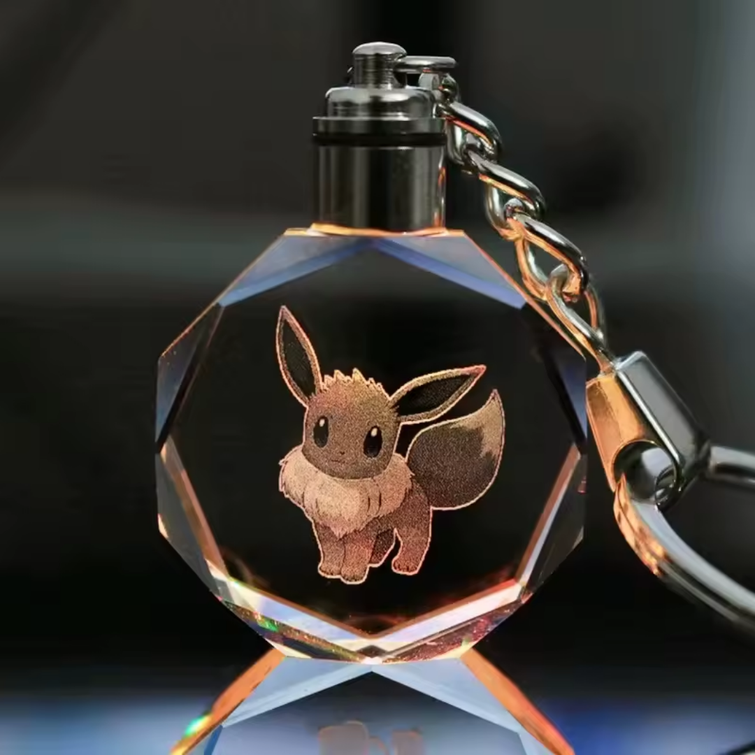 Llavero de Cristal 3D con Luz LED