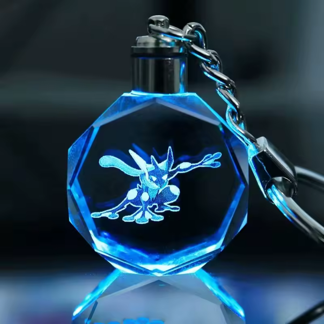 Llavero de Cristal 3D con Luz LED