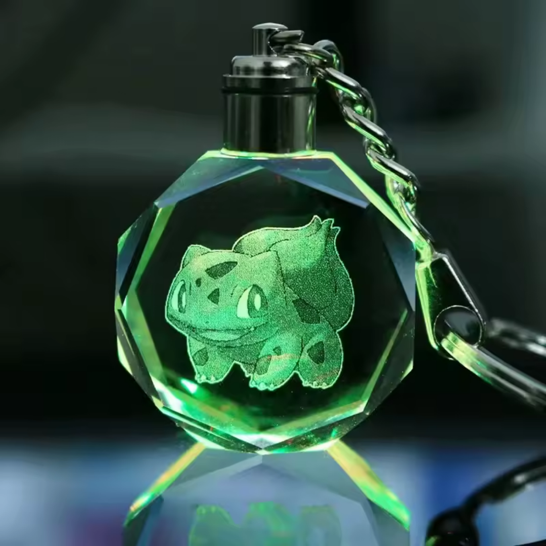 Llavero de Cristal 3D con Luz LED